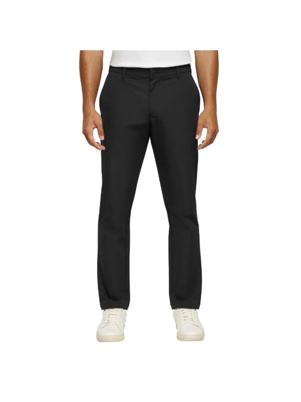 Banana Republic Men's 32X29 Black Slim-Fit Flat Front Pants Polyester P0335